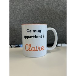 Mug de couleur personnalisable